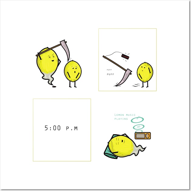 Lemon Ed - Nap after work Wall Art by Frajtgorski